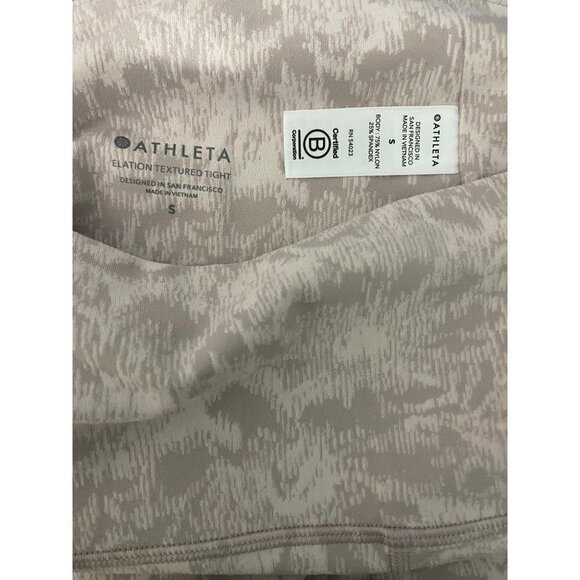 NWT Athleta Elation Textured Tight Leggings Frosted Floral Pink-sz Small - Picture 8 of 8